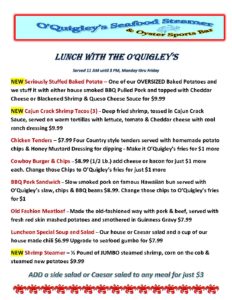 Lunch with the O'Quigley's